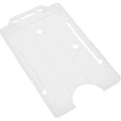 Identity-Plus: Transparent/Opaque, Rigid, Open, One-Sided, Portrait, ID Card Holder Clear Opaque
