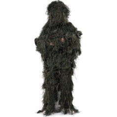 SASKATE Ghillie Jacket, Camouflage Suit Men's Tactics Hunting Clothing Sniper Suit Reusable Wrap Camouflage Hat for Hunting Camping, Jungle camouflage