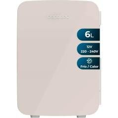 Cecotec Bolero MiniColing MiniColing Mini Fridge 6L Bahamas Beige 6L Operation 12-220V Suitable for Cars and Caravans Cooling and Heat Function Temperature Adjustable from 5°C to 65°C