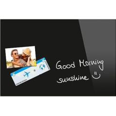 Be! Board B1201 glass magnetic board black, 60 x 40 cm - 5 colors possible
