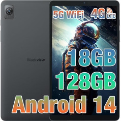 Blackview Tab 60 Tablet 8 Inch, Tablet Android 14 with 18 (6+12) GB RAM 128GB ROM (2TB TF), 6050mAh Battery, 13MP + 8MP, 4G LTE 5G WiFi Tablet PC, Mini Tablet with Widevine L1