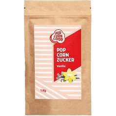Popcorn Sugar Vanilla 1000 g with Bourbon Vanilla Sugar Vanillin Popcorn Corn Spice for Refining Cooking Baking Dessert Cereal Yoghurt