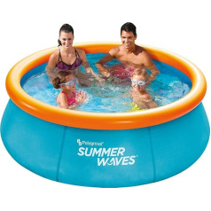Summer Waves Pool, Inflatable Removable Pool, Family Pool, Garden Pool, 3D Round Pool, Includes 2 Swimming Goggles, 2.44 m x 76 cm