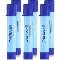 Purewell Water Filter for Travelling - Removes 99.99% of Pollutants to 0.01 Microns - Portable Filter for Hiking, Trekking, Travel and Emergencies