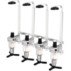 Ejoyous 4 Bottles Bottle Holder, Wall Mounted Bottle Dispenser, Wall Dispenser, Bar Dispenser, Drinks Dispenser, Wall Bottle Stand, Dispenser Spirits