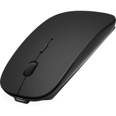 Bluetooth Mouse, Compatible with MacBook / Tablet / iPad / iPhone (iOS13.1.2 and above) / Quiet Rechargeable Wireless Laptop Mouse for Android / Windows / Linux, 3 DPI Adjustable Levels, Bluetooth 4.0