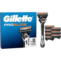 Gillette Fusion5 Proglide 1 Razor 8 Replacement Blades with Everglide Glide Strip for Even Smoother Gliding