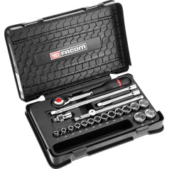 Facom J. 360-3P6 Socket Set, 6 Pieces, Multicoloured, 3/8 Inch