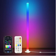sympa RGB LED Floor Lamp Living Room, WiFi Floor Lamp Dimmable with Remote Control and App Control, 16 Million Colours, 58 Scene Modes, Music Modes, DIY Mode & Timing Function for Bedroom Gaming