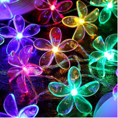 RECUTMS Flower String Lights 3M 20 LED Battery Operated Hanging Morning Glory Decorative String Lights for Home Bedroom Garden Wedding Birthday Party Decoration for Indoor
