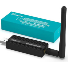 SONOFF Zigbee 3.0 USB Dongle Plus, Zigbee Gateway TI CC2652P + CP2102N Zigbee USB Stick, Zigbee Hub for ZHA in Home Assistant or Zigbee2MQTT, Open HAB etc.