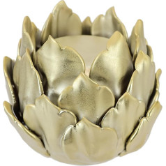 Candle Holder 'Artichoke' Ceramic for Pillar Candle Holder Decorative Gold for Advent Wreaths Wreath Table Decoration Cones Water Lily Lotus Ornament Decorative Object Gift