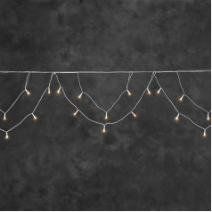 Konstsmide 2748-802 LED gutter light chain / for outside (IP44) / 96 amber colored diodes / 24V outside transformer / white cable