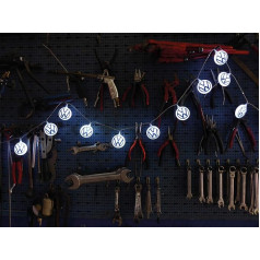 VW Collection by BRISA VW Logo String Lights 3m, 20 x LED - Blue/White