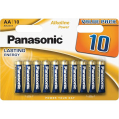 Panasonic 2379 LR06 AA Mignon Alkaline Power Battery(Set of 10)