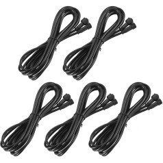 4 PIN 3M Extension Cable for RGB Patio Lighting, Extender for Cable for LED Recessed Floor Lights, IP67 Waterproof, Pack of 5