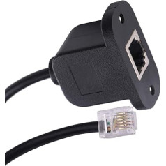 6P6C RJ11 RJ12 6P4C 6P6C Terminal Block Header Panel Mount Adapter Cable