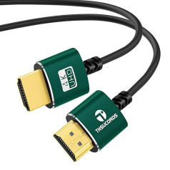 Thsucords Slim HDMI Cable 10 m, Ultra Soft and Thin HDMI to HDMI Cable, Extremely Flexible and Thin HDMI Cable, Supports High Speed 4K @ 60Hz, 18Gbps, 2160p 1080p
