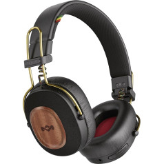Marley Positive Vibration Riddim Wireless On-Ear Headphones - Bluetooth Headphones, 50 Hours Playtime, Foldable Headphones with Microphone, USB-C Fast Charging, Sustainable Materials, Rasta