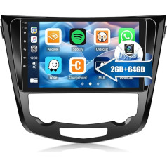 2G + 64G CAMECHO Android 13 Car Radio for Nissan Qashqai J11 X-Trail T32 2014-2018 with Navi Carplay Android Car, Double DIN Car Radio with 10.1 Inch Screen, RDS/FM Bluetooth and USB + Reversing