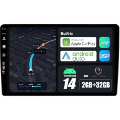 BXLIYER Android 14 Car Radio for Audi A4L (2009-2016) with Sat NAV - Wireless CarPlay Android Car - Reversing Camera - 2G + 32G - IPS 10.1 Inch 2 DIN - DAB Steering Wheel Control Dual Band WiFi DSP
