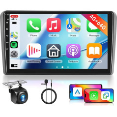 Hodozzy 4GB+64GB Carplay Autoradio für Audi A3 S3 RS3 8P 8V 2003-2013 mit Wireless Carplay Android Auto, 9 Zoll Touchscreen Autoradio Android mit Navi, Bluetooth, WiFi, 32DSP, FM/RDS, Rückfahrkamera