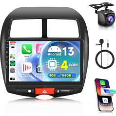 4G + 64G Wireless Carplay Android 13 Car Radio 2 DIN for Mitsubishi ASX 1/Citroen C4/Peugeot 4008