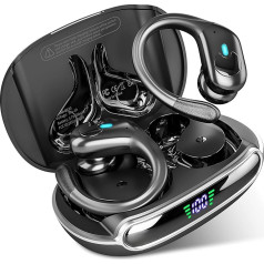 Bluetooth Headphones Sport 2023 Bluetooth Headphones 5.3 with Stereo HiFi, 75H Bluetooth Headphones with Mic Call ENC HD, Low Depth, IP7 Waterproof Bluetooth Headphones LED Display for iOS Android