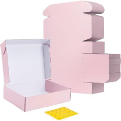 RLAVBL 12 x 9 x 4 Shipping Boxes, Set of 20, Pink Corrugated Cardboard Box, Packaging, Business Gift