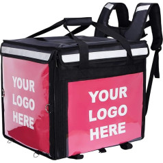 SpartanPac Large Hot Food Delivery Bag, Insulated Water and Tear Resistant with Shoulder Straps for Takeout, Restaurants, Pizza, Chinese, Native American, Picnic Cooler Bag, Catering, black, Modern