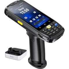 Tera Android 10 Barcode Scanner PDA with Charging Station Gun Handle Keyboard Zebra SE4710 4 Inch Touchscreen 4G WiFi GPS BT IP65 4200mAh 1D 2D QR Handheld PDA P160