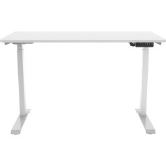 SEMPLIX Hobby and Work Table, Electric, Height-Adjustable (White/White)