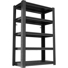 Metal Garage Shelving Unit with 5 Tiers, 190 x 121 x 61 cm (H x W x D), Heavy Duty Shelving for Garage, Storage Shelves, Adjustable, 2000 lbs Load Capacity, Industrial Shelving Metal Shelves for