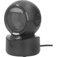 1D 2D QR Desktop Barcode Scanner, Automatic Omnidirectional Barcode Reader, Wired USB Code Scanner Handless for Warehouse, Supermarket, Retail Store