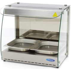 Maxima Heat Display Cabinet - 2 x 1/2 GN - 1 Level - Stainless Steel - 560 x 440 mm Deep - 30 to 90 °C - 550 Watt