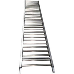Generisch Förderbandrutsche, Rollen aus verzinktem Stahl, tragbare, Nicht angetriebene Entladerolle, Hochleistungs-Rollenrutsche aus ABS-Kunststoff mit Metallrahmen, leichtes Förderband (50 x 300 cm)