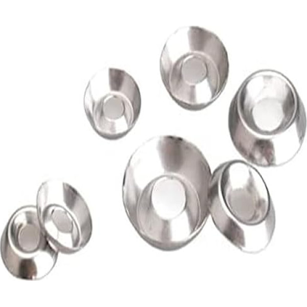 Stainless Steel Spring Washers, M6 M8 M10 M12 Washers Stainless Steel 304 Washer for Countersunk Bolts and Resistance (Color : 50pcs, Size : M3x11x2.5) (Color : 10pcs, Size : M6x17x3.5