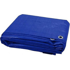 KAV - Tarpaulin Waterproof Heavy Duty 130gsm Large 4.8m x 6m with Eyelets Groundsheet Multifunctional High Quality Tarpaulin (Blue)