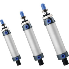 CALSUP Pneumatik-Luftzylinder, Mini -Pneumatikzylinderaluminium MAL16/20/25/32/40 Typ 25-500 mm Hub Doppel wirken kleine Luftzylinder für automatische Ausrüstung(200mm Stroke,MAL40)