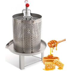 Stainless Steel Manual Presser & Extractor, 12L Capacity, Wax Press, Filter Bag - Perfect for Honey Enthusiasts & Commercial Use by BeehiveCrafts