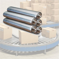 Conveyor Belt Support Rollers Stainless Steel Replacement Roller Bearing with Gravity Transmission for Woodworking, Roller Stand or Bicycle Castors, Conveyor Rollers (Diameter 1 inch/2.5 cm, L 11.8