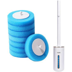 POLICK Einweg-Hygiene-Toilettenbürste, Wandmontage, Aromatherapie-Toilette, Langer Griff, Ergonomie, Toilettenschüssel-Reinigungsset (Size : 8Pcs with Brush)