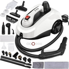 TVD Home Steam Cleaner, Steam Cleaner with 5M Extra Long Power Cord for Floor Steamer, Removing Wallpaper, Oven, Carpet, Sofa, Upholstery, Bed Bug, Car Steamer Cleaning