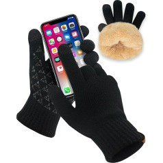 SUTIYO Winter Gloves Women's Thermal Gloves Men's Touchscreen Thickened Winter Gloves with Warm Fleece Lining Bicycle Driving Skiing