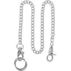 Hemobllo T Bar Pocket Watch Chain Vest Chain Watch Chain Link for Clothes Handbag Silver