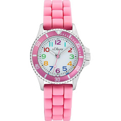 s.Oliver Children's Quartz Watch Analogue with Silicone Strap, Waterproof, Comes in Watches Gift Box