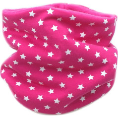 Kleine Könige Loop Schal Kinder Mädchen bis 10 Jahre · Modell Sterne pink · Innen Fleece · Made in Germany