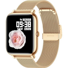 KALINCO Smart Watch, 1.4 Inch Touch Colour Display with Personalised Screen, Watch with Blood Pressure Monitor, Heart Rate, Sleep Monitor, Sports Watch, IP67 Waterproof, Pedometer for Men and Women