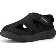 FitVille Sandals Men's Extra Wide Diabetic Shoes Health Shoes with Velcro Fastening Summer Walking Shoes Seniors Comfortable Rehab Sandals for Swollen Feet