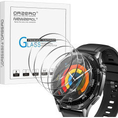 NEWZEROL Pack of 4 Screen Protectors Compatible with Huawei Watch GT 5 46 mm / Huawei Watch GT5 Pro 46 mm Screen Protector, 2.5D Arc Edges 9H Glass Anti-Scratch Bubble-Free Screen Protector for GT 5